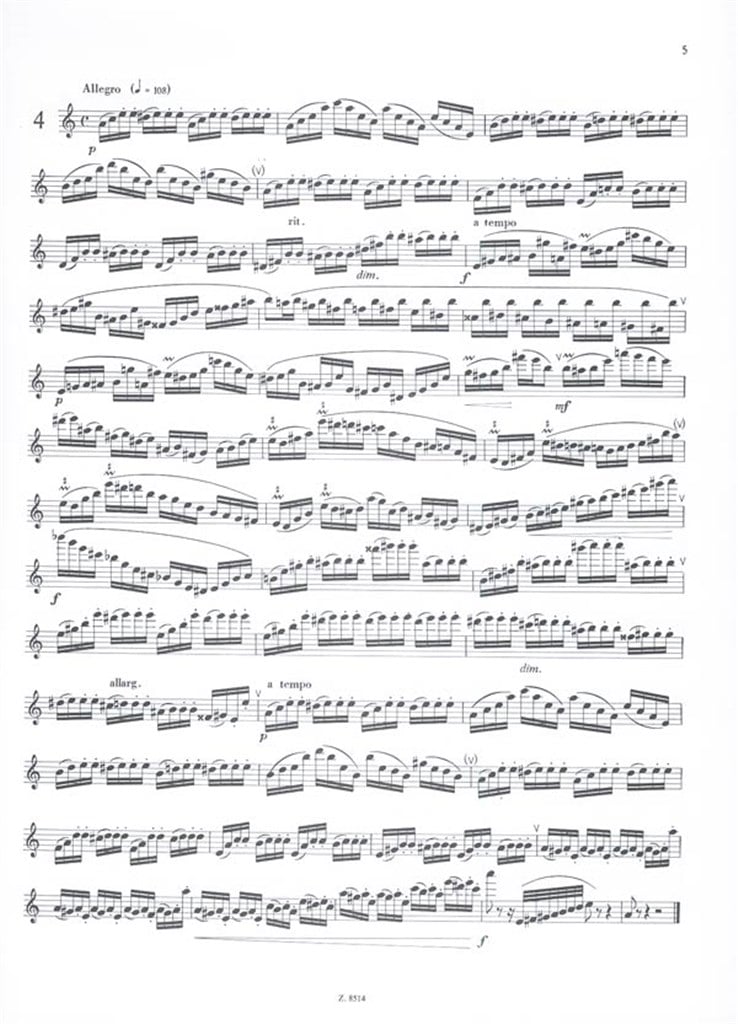 Etüden für Flöte 2 op. 33, No. 2